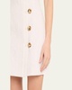 Olympia Button-Front Crinkle Mini Dress