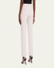Viscose Cady Straight-Leg Trousers