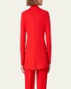 Trinity Collarless Wool Blazer Jacket