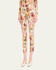 Daphne Floral Cigarette Cropped Cotton Twill Pants