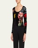 Delaina Scoop-Neck Velvet Top