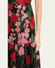Floral Organza Flounce Hem Dress