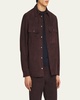 Men's Chinotto Suede Utility Overshirt