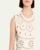 Tavy Embellished Cut-Out Crop Top
