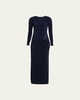 Jersey Dress w/ Beaded Hip Detail