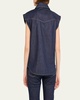 Evan Button-Front Denim Shirt