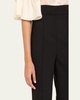 High-Rise Pintuck Skinny-Leg Pants