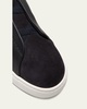 Men's Triple Stitch Leather and Suede Sneakers