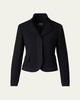 Amber Short Wool Crepe Double-Face Jacket