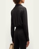 Scottie Silk Button-Down Blouse