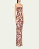 Dahlia Strapless Embroidered Sequin Gown