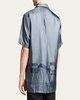 Men's Roman Tree-Print Silk Camp Shirt
