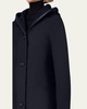 Hooded Cashmere Two-In-One Short Coat