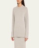 Crewneck Oversized Cashmere Tunic Sweater