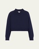 3-Ply Cashmere Varsity Sweater