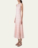 Sleeveless Tweed Organzino Midi Dress
