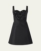 Crystal Heart Sleeveless Mini Dress