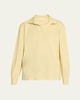 Jovani Polo Long-Sleeve Silk Top