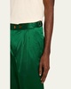 Men's Pleated Satin Trousers