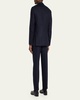 Men's Brun Wool Micro Check Suit