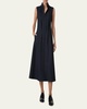 Fit-and-Flare Cotton Midi Dress