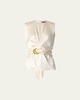 Tizzy Belted Silk Top