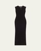 Power Mesh Sleeveless Midi Dress