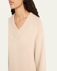 Drop-Shoulder V-Neck Sweater