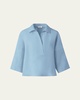 Kimono Sleeve Poplin Blouse