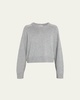 Bruzzi Wool-Cashmere Raglan-Sleeve Crop Sweater