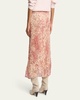 Lisanne Spotted Velvet Burnout Midi Skirt