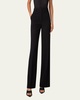 Pinstripe Straight Wool Trousers