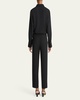 Mid-Rise Tapered Pull-On Pants