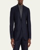 Men's Brun Wool Micro Check Suit