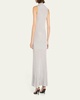 Arden Metallic Knit Turtleneck Maxi Dress