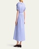Lydia Stripe Poplin Midi Wrap Dress