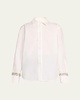 Calvin Embellished Button-Front Top