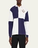 Men's Square Colorblock Grandfather Rugby Shirt