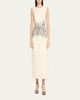 Ophelia Long Printed Wool Dress