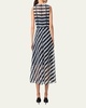 Dot Cut-Out Guipure Fit-Flare Midi Dress