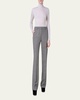 Cashmere-Silk Fine Ribbed Knit Pullover
