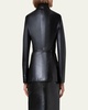 Whisper Lacquer Leather Jacket with Belt