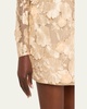 Bouquet Maraya Embroidered Illusion Mini Dress