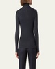 Cashmere-Blend Fine Ribbed Knit Top