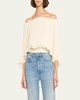 Sienna Pleated Off-The-Shoulder Top