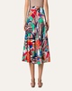 Sea Clipper Print Flared Midi Skirt
