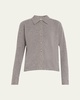Cashmere Knit Button-Front Cardigan
