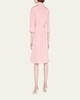 Faille 3/4-Sleeve Shirtdress