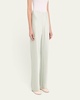 Fluid Bias-Cut Crushed Satin Pants