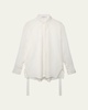 Bias Button-Side Collared Shirt
